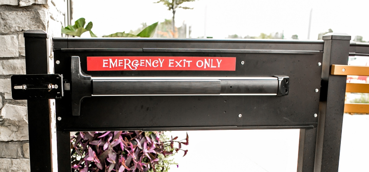 emergency push bar installation in Rodeo
